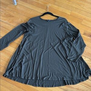 Eileen Fisher Olive Green Tunic Top XL